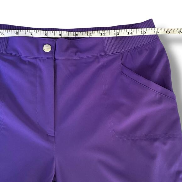 Chico's Zenergy Pants NWT Size 1 (M) Neema Purple Jasper Cargo Crop Pockets - Picture 6 of 8
